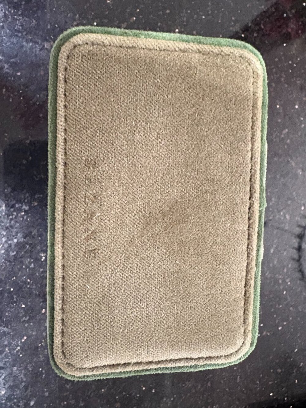 Sézane Velvet Jewelry Box in Sage Green with Gold Accents